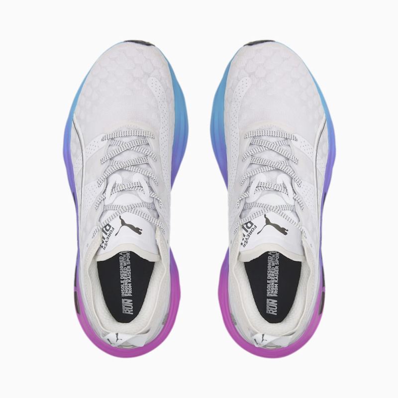 Puma | Men's ForeverRun NITRO SUNSET Running Shoes - White-Luminous Blue-Electric Orchid