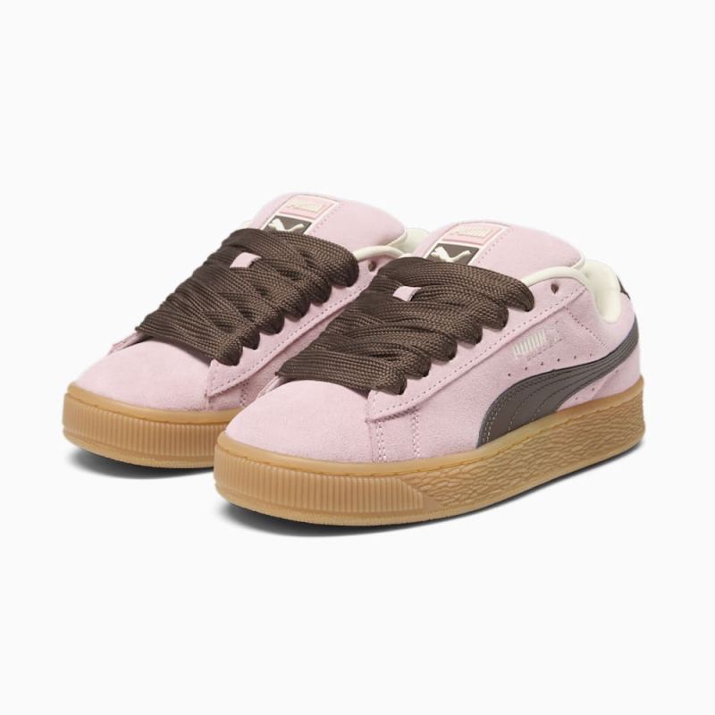 Puma | Boys Suede XL Skate Big Kids Sneakers - Peach Smoothie-Chestnut Brown-Frosted Ivory