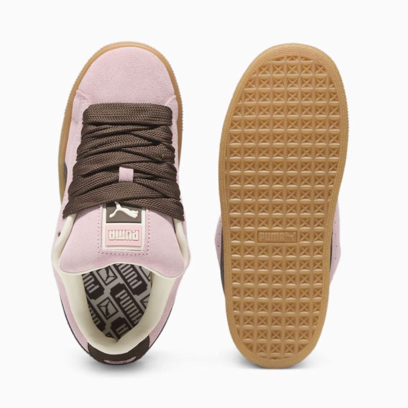 Puma | Boys Suede XL Skate Big Kids Sneakers - Peach Smoothie-Chestnut Brown-Frosted Ivory