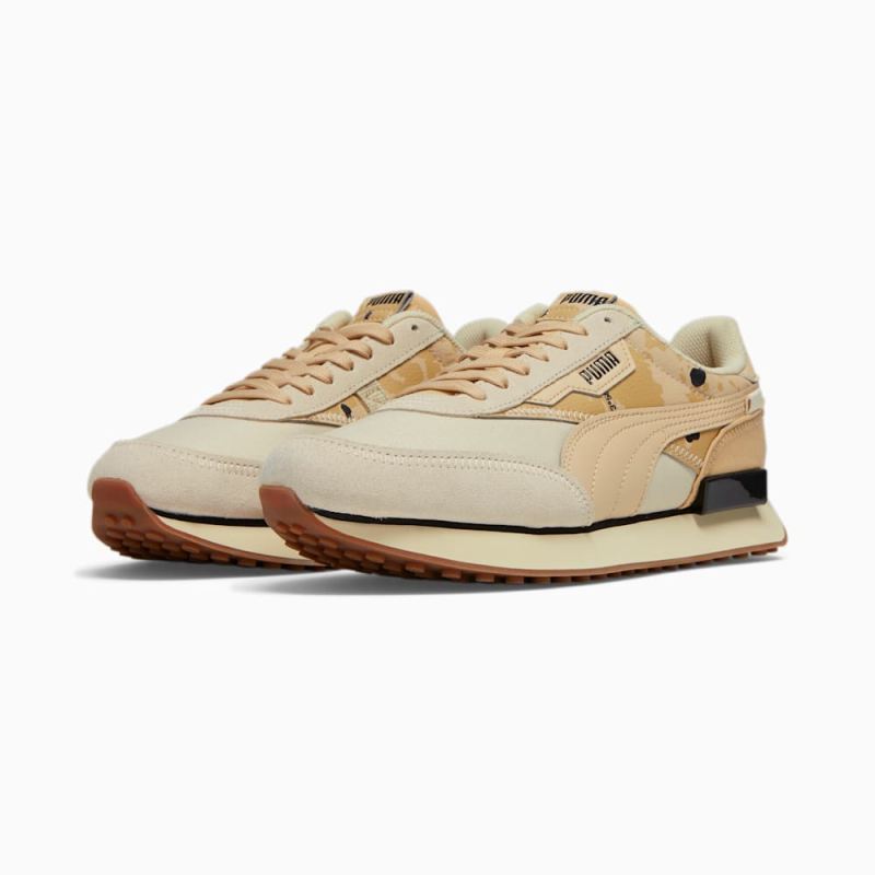 Puma | Men's Future Rider Camo Flagship Sneakers - Tapioca-Pebble