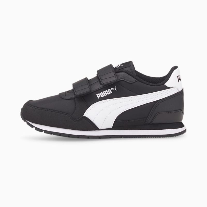 Puma | Boys ST Runner v3 NL Little Kids Shoes - Black-White - Click Image to Close