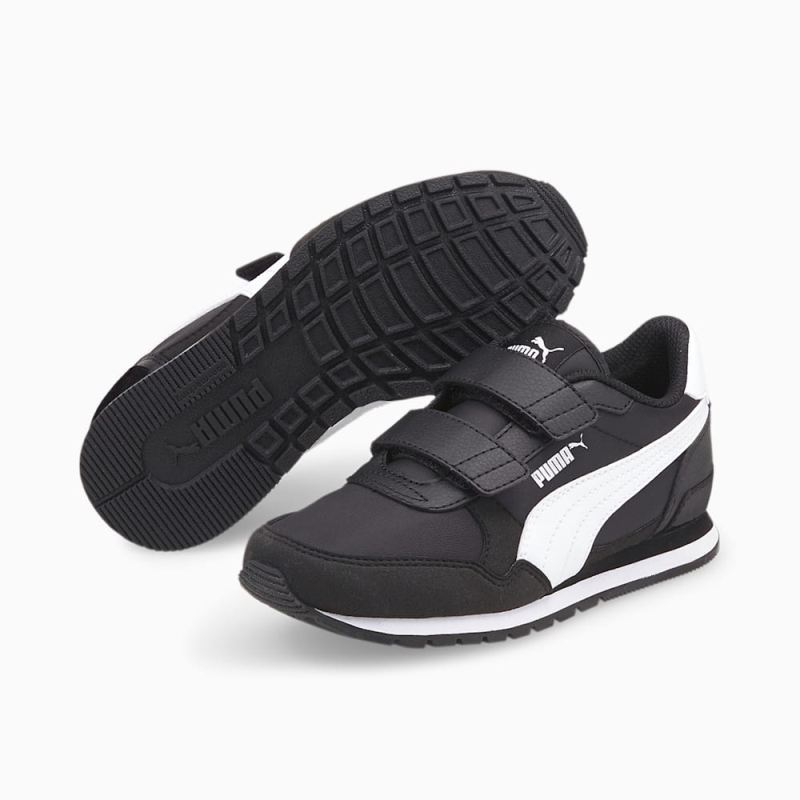 Puma | Boys ST Runner v3 NL Little Kids Shoes - Black-White