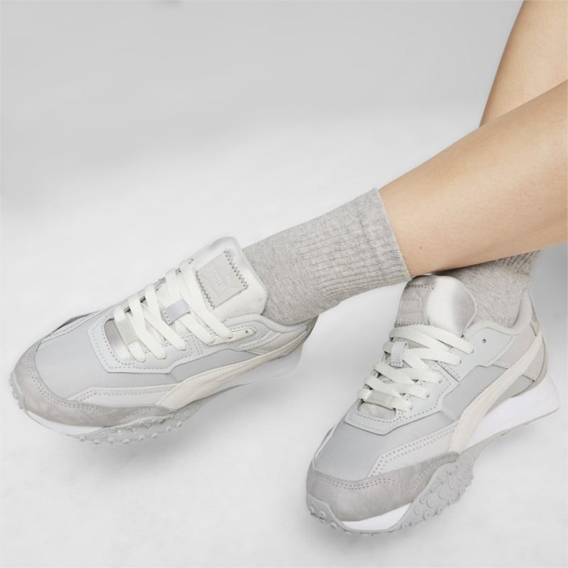 Puma | Women's Blktop Rider 'Retreat Yourself' Sneakers - Cool Light Gray-Vapor Gray