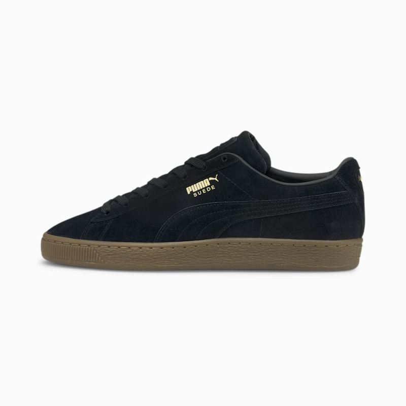 Puma | Men's Suede Gum Sneakers - Black-Gum