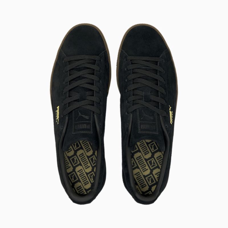 Puma | Men's Suede Gum Sneakers - Black-Gum