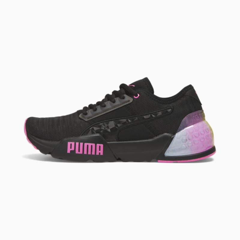 Puma | Women's Cell Phase Femme Fade Running Shoes - Black-Poison Pink - Click Image to Close