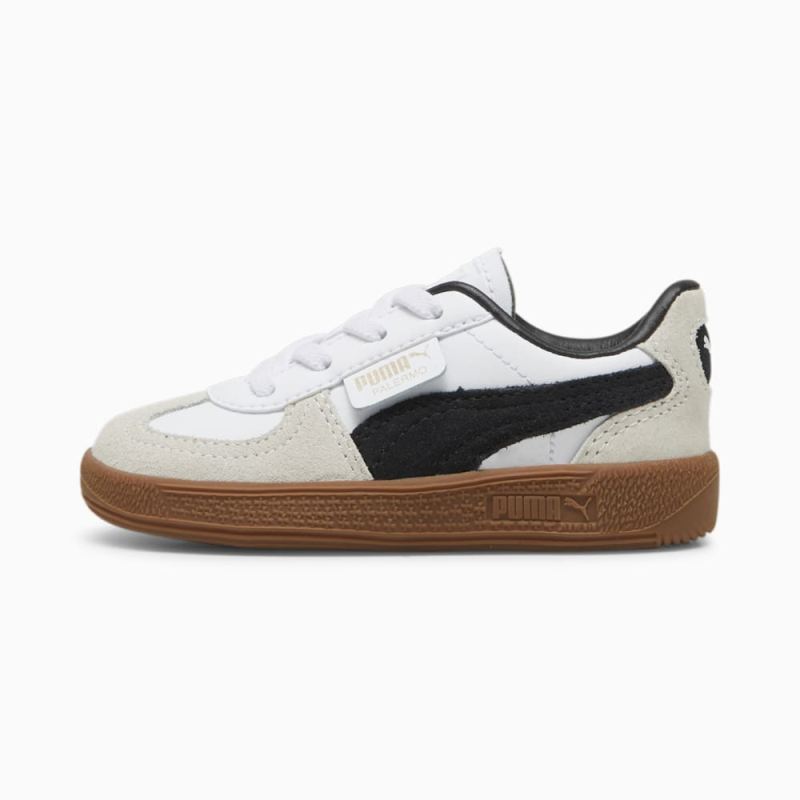 Puma | Girls Palermo Leather Toddlers Sneakers - White-Vapor Gray-Gum