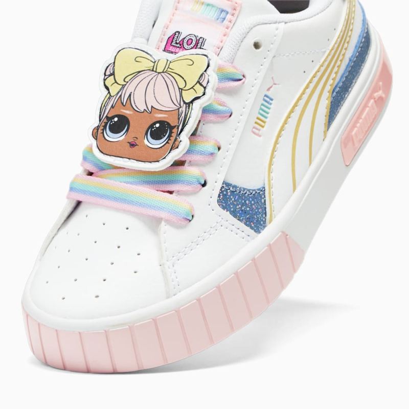 Puma | Girls Puma | Girls x L.O.L. SURPRISE! Cali Star Little Kids Sneakers - White-Flaxen-Racing Blue