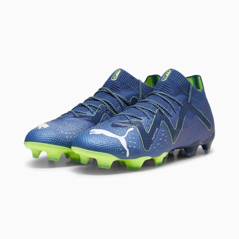 Puma | Men's FUTURE ULTIMATE FG/AG Soccer Cleats - Persian Blue-White-Pro Green