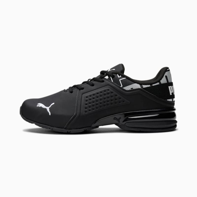 Puma | Men's Viz Runner Repeat Running Sneakers - Black-White