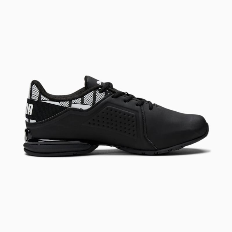 Puma | Men's Viz Runner Repeat Running Sneakers - Black-White