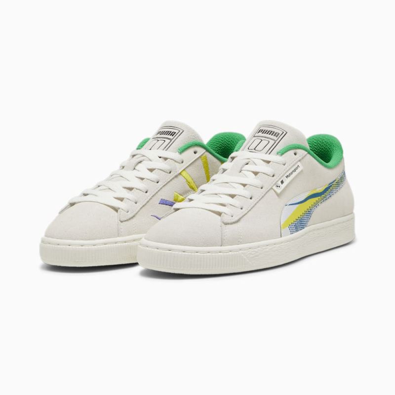 Puma | Men's BMW M Motorsport Suede Lichtenstein Sneakers - Warm White-Green