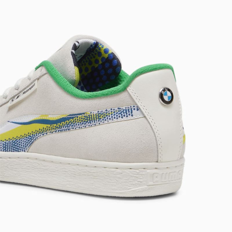 Puma | Men's BMW M Motorsport Suede Lichtenstein Sneakers - Warm White-Green