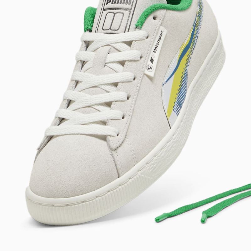 Puma | Men's BMW M Motorsport Suede Lichtenstein Sneakers - Warm White-Green