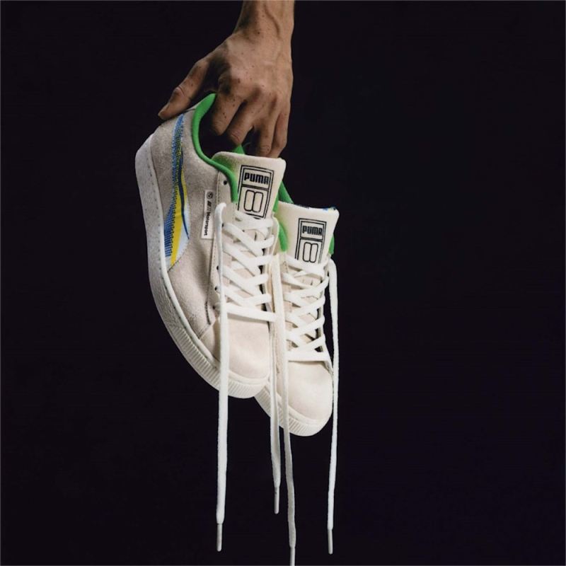 Puma | Men's BMW M Motorsport Suede Lichtenstein Sneakers - Warm White-Green