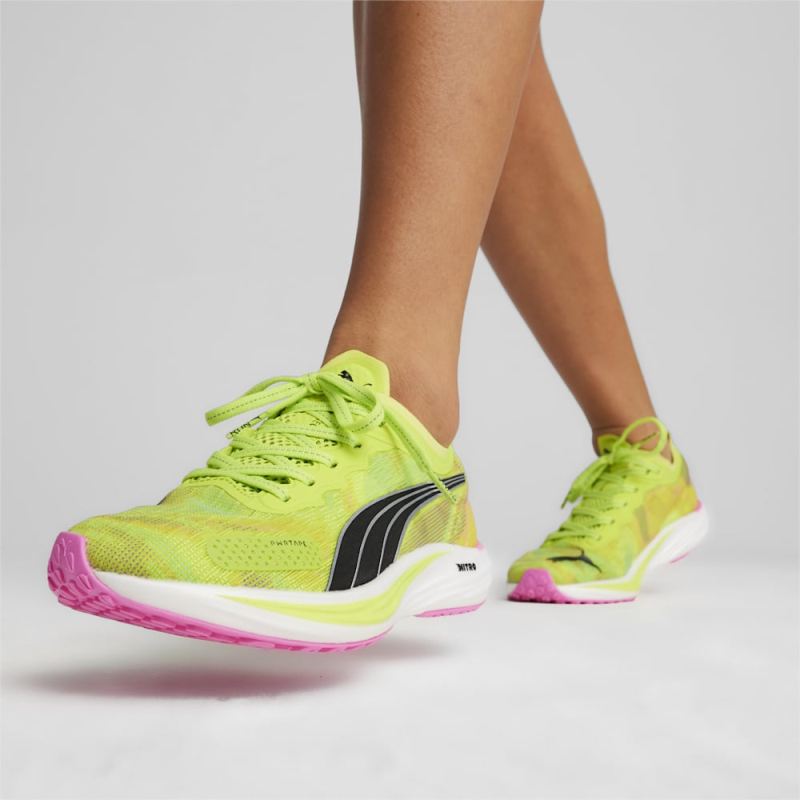 Puma | Women's Liberate NITRO 2 Running Shoes - Lime Pow-Black