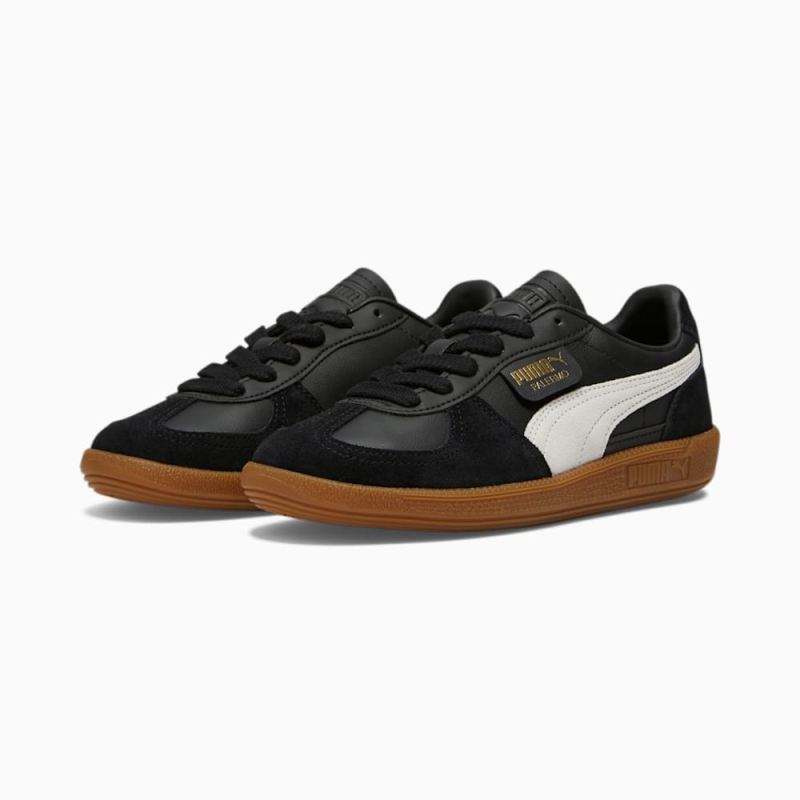 Puma | Women's Palermo Leather Sneakers - Black-Feather Gray-Gum