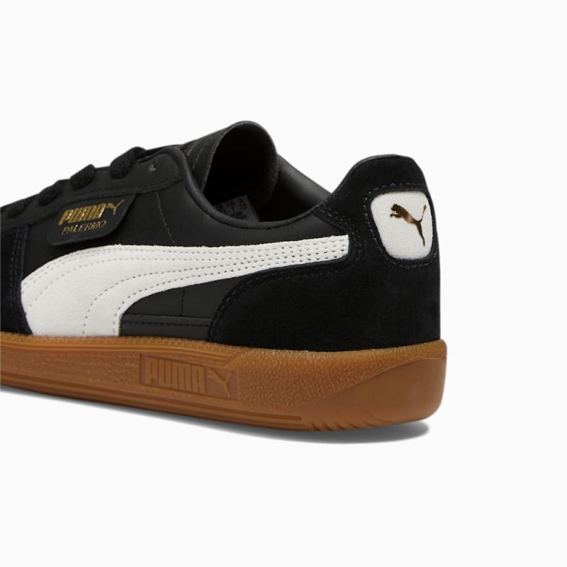 Puma | Women's Palermo Leather Sneakers - Black-Feather Gray-Gum