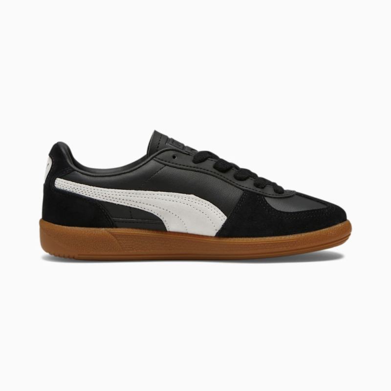 Puma | Women's Palermo Leather Sneakers - Black-Feather Gray-Gum