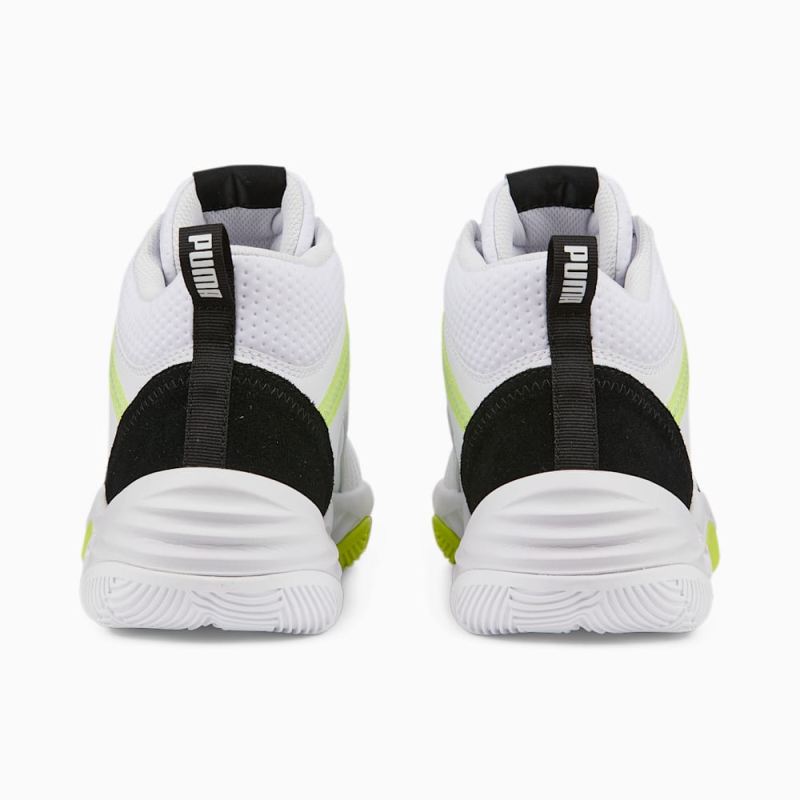 Puma | Men's Rebound Future Evo Core Sneakers - White-Black-Light Lime