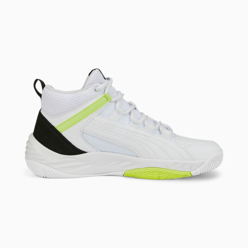 Puma | Men's Rebound Future Evo Core Sneakers - White-Black-Light Lime