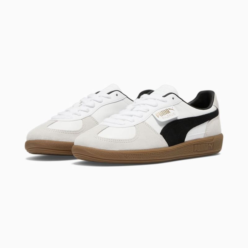 Puma | Men's Palermo Leather Sneakers - White-Vapor Gray-Gum