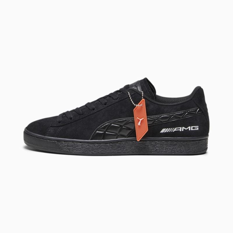 Puma | Men's Mercedes AMG-Petronas F1 Suede Sneakers - Black-Light Mint-White