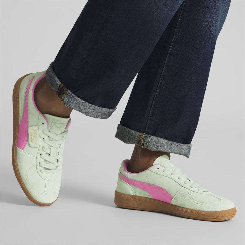 Puma | Women's Palermo Sneakers - Fresh Mint-Fast Pink