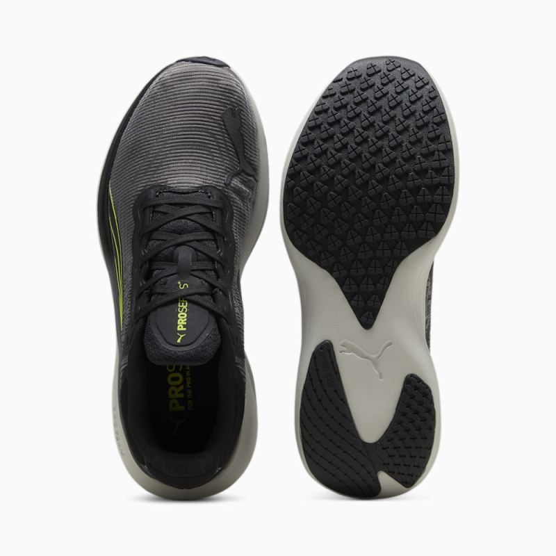 Puma | Men's Scend Pro Ultra Running Shoe - Black-Lime Pow