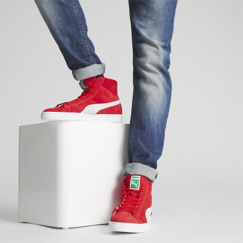 Puma | Men's Suede Mid XXI Sneakers - High Risk Red-White