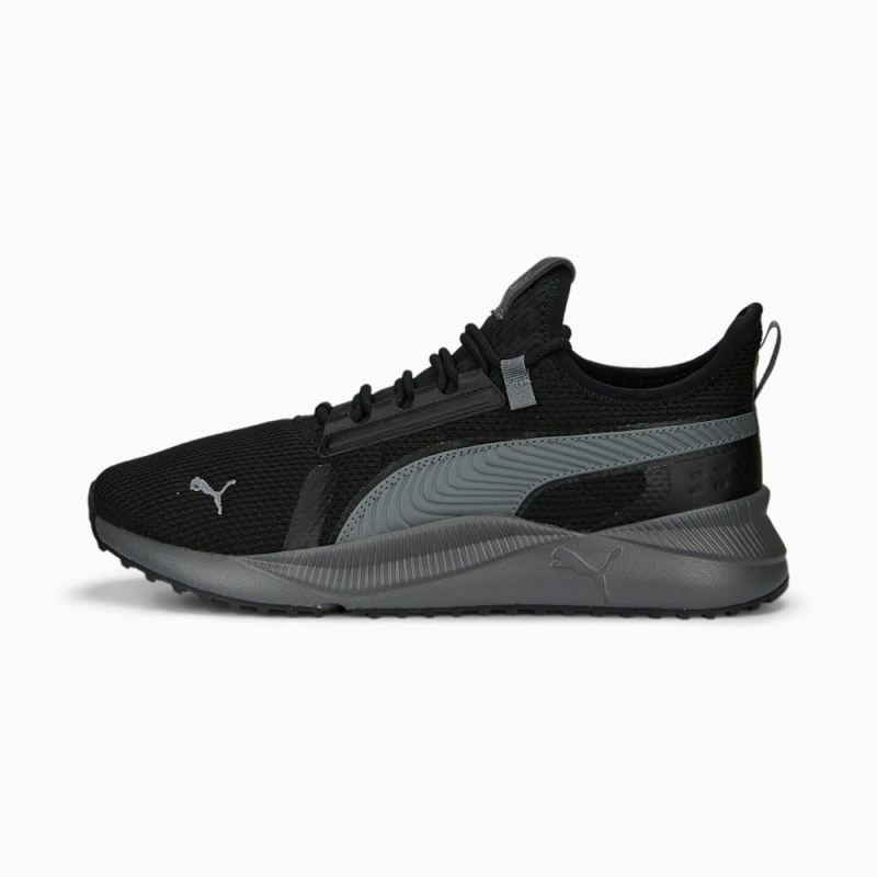 Puma | Men's Pacer Future Street Knit Sneakers - Black-Cool Dark Gray