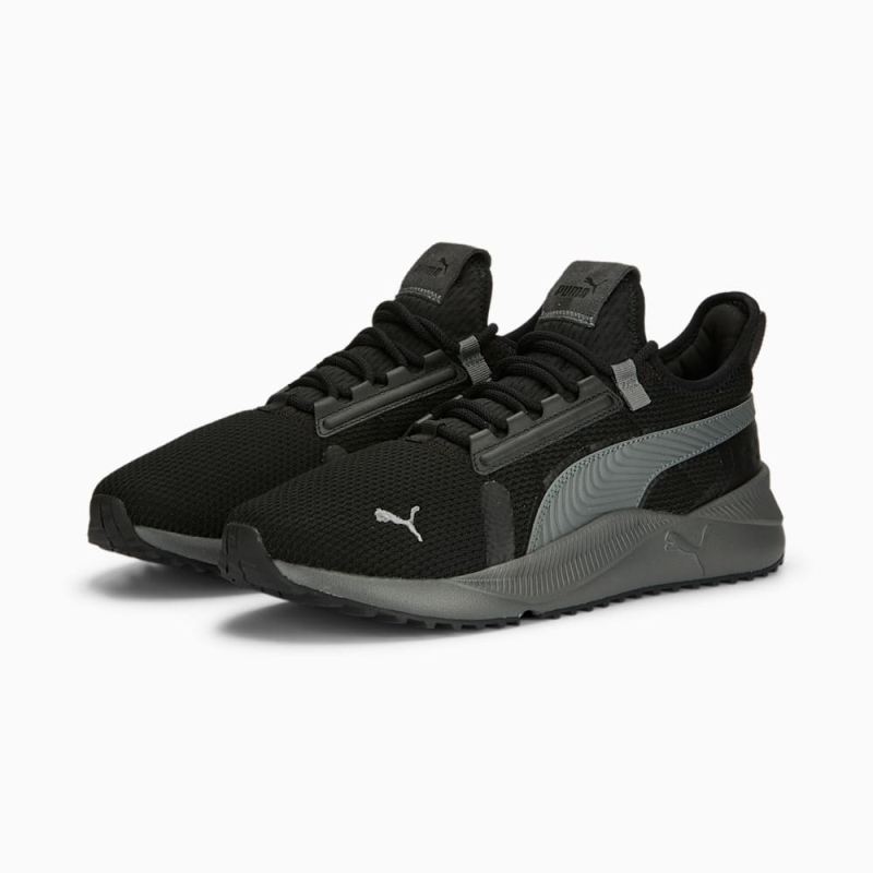 Puma | Men's Pacer Future Street Knit Sneakers - Black-Cool Dark Gray