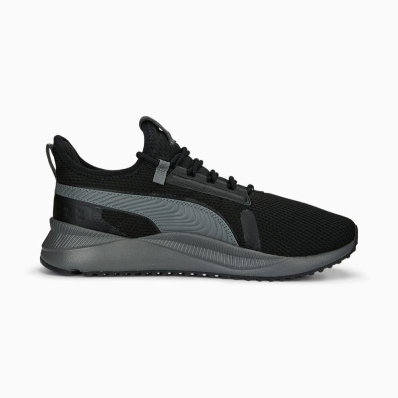 Puma | Men's Pacer Future Street Knit Sneakers - Black-Cool Dark Gray