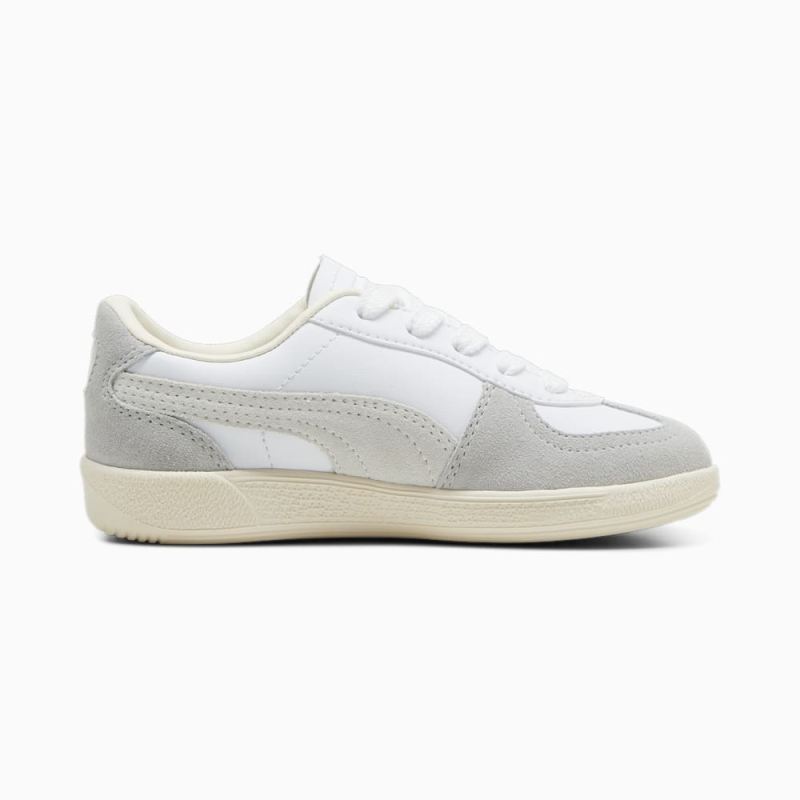 Puma | Girls Palermo Leather Little Kids Sneakers - White-Cool Light Gray-Sugared Almond