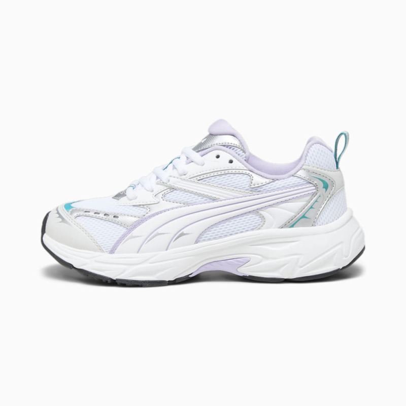 Puma | Women's Morphic Sneakers - White-Vivid Violet - Click Image to Close