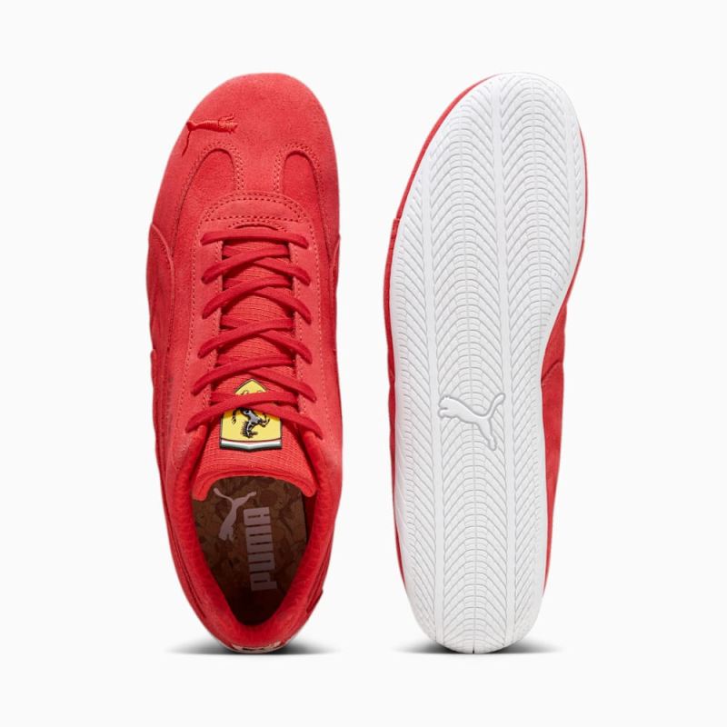 Puma | Men's Scuderia Ferrari Speedcat Driving Shoes - Rosso Corsa-White