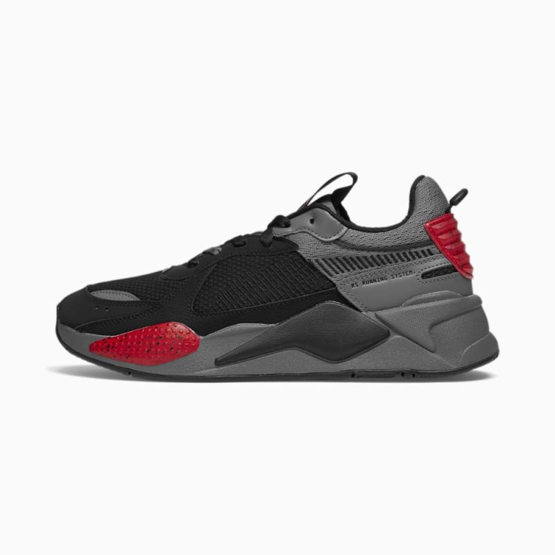 Puma | Men's RS-X Halves Sneakers - CASTLEROCK-Black-High Risk Red