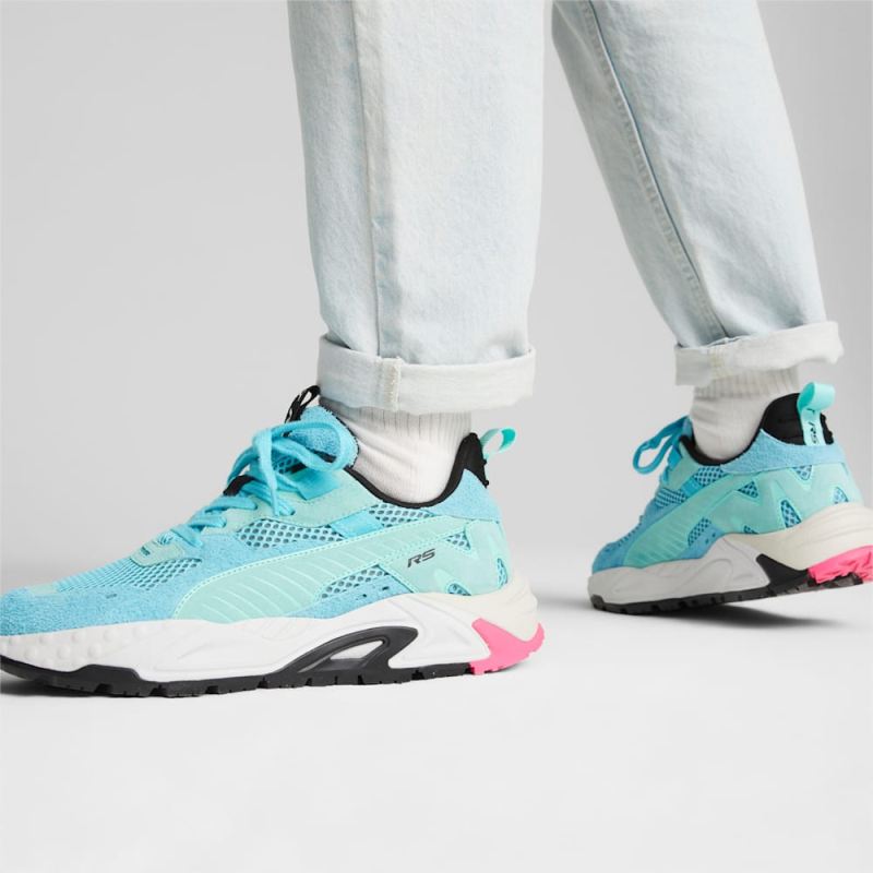 Puma | Men's RS-Trck Horizon Sneakers - Hero Blue-Electric Peppermint