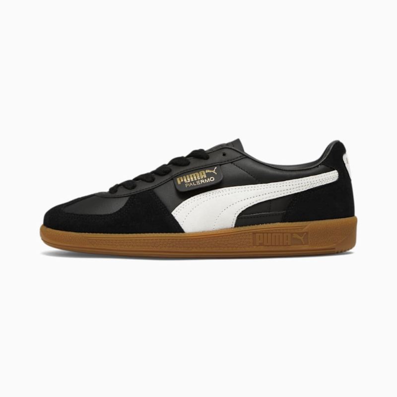 Puma | Men's Palermo Leather Sneakers - Black-Feather Gray-Gum