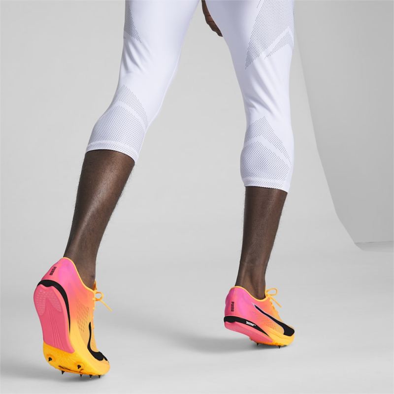 Puma | Men's evoSPEED Long Distance NITRO Elite+ Track Spikes - Sun Stream-Sunset Glow-Black