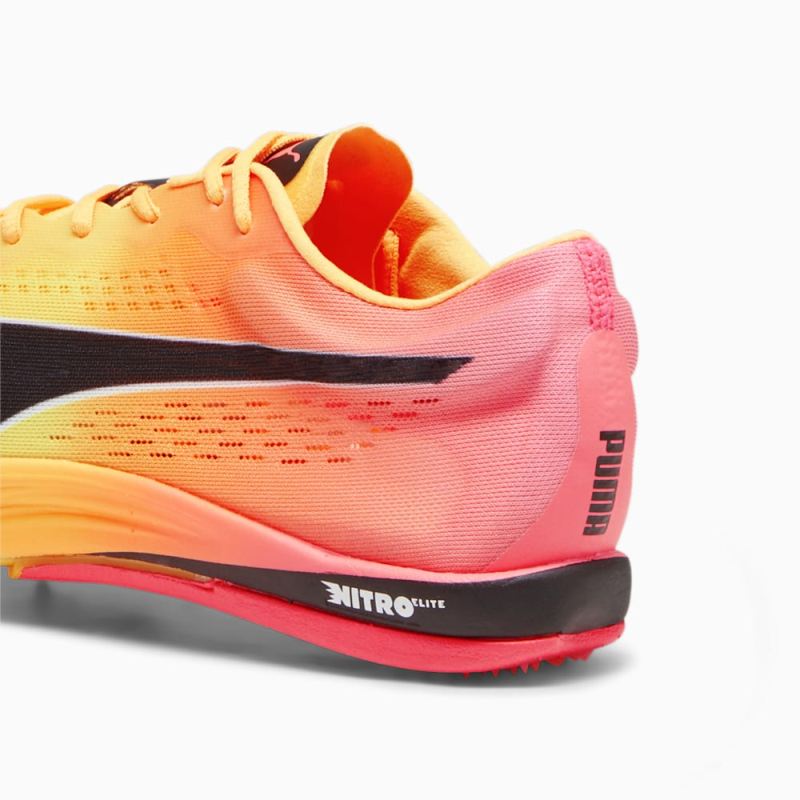 Puma | Men's evoSPEED Long Distance NITRO Elite+ Track Spikes - Sun Stream-Sunset Glow-Black