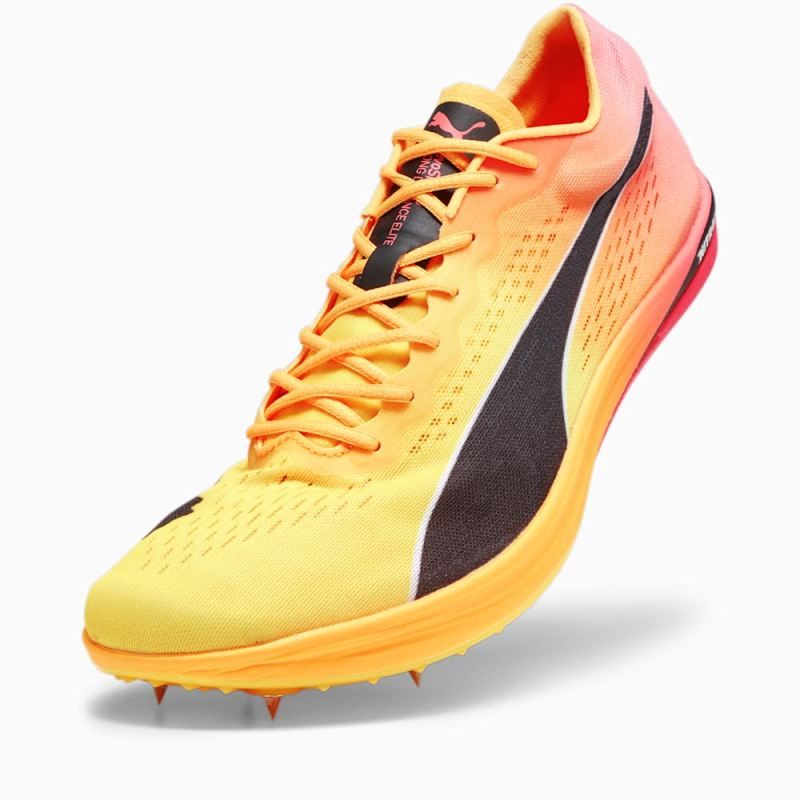 Puma | Men's evoSPEED Long Distance NITRO Elite+ Track Spikes - Sun Stream-Sunset Glow-Black