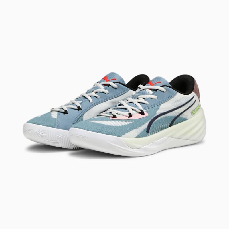 Puma | Men's All-Pro NITRO Basketball Shoes - Bold Blue-Dark Clove-Pro Green-Fire Orchid-Koral Ice