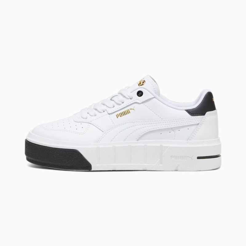 Puma | Girls Puma | Girls Cali Court Big Kids Leather Sneakers - White-Black