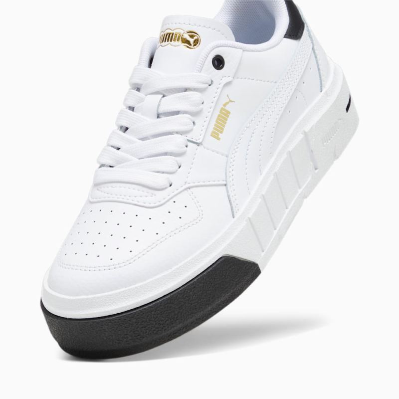 Puma | Girls Puma | Girls Cali Court Big Kids Leather Sneakers - White-Black