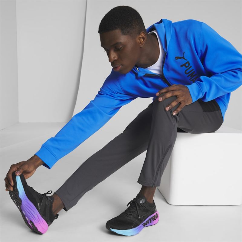 Puma | Men's ForeverRun NITRO SUNSET Running Shoes - Black-Luminous Blue-Electric Orchid