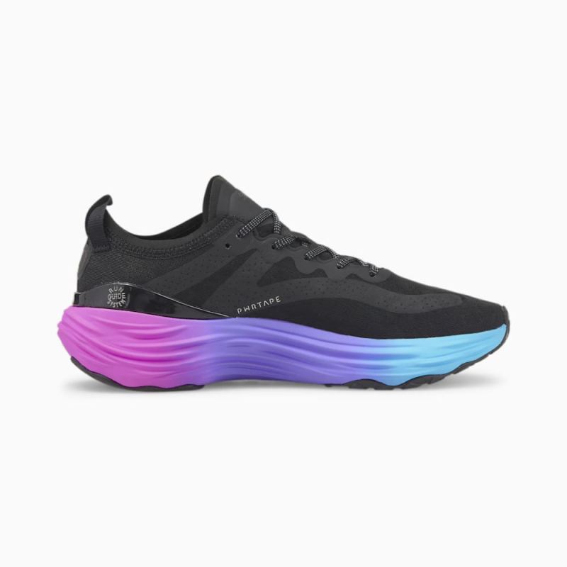 Puma | Men's ForeverRun NITRO SUNSET Running Shoes - Black-Luminous Blue-Electric Orchid