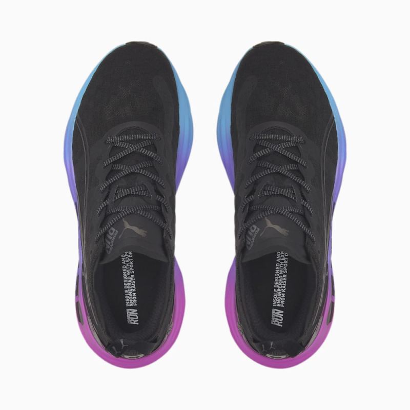 Puma | Men's ForeverRun NITRO SUNSET Running Shoes - Black-Luminous Blue-Electric Orchid