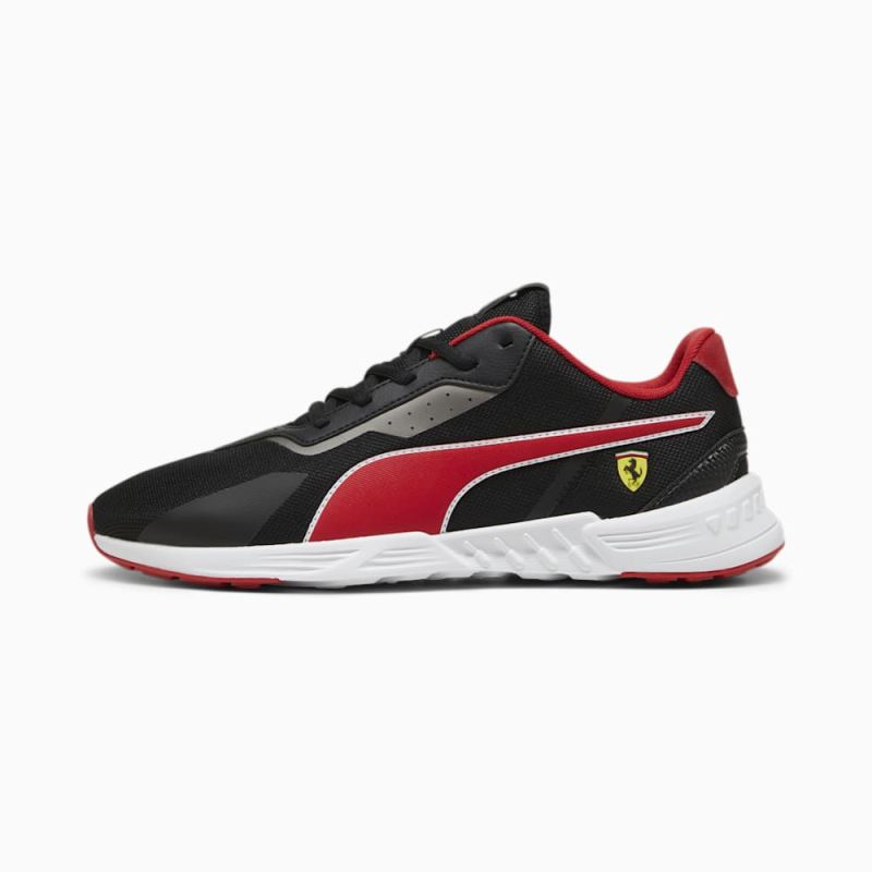 Puma | Men's Scuderia Ferrari Tiburion Motorsport Sneakers - Black-Rosso Corsa-Aged Silver