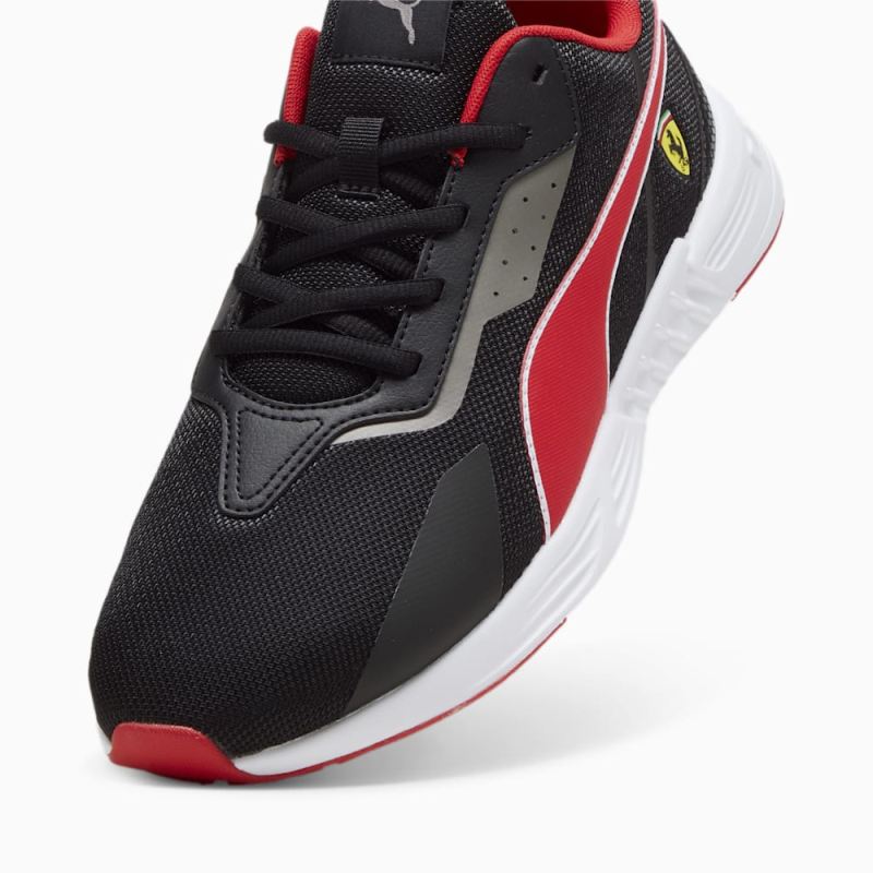 Puma | Men's Scuderia Ferrari Tiburion Motorsport Sneakers - Black-Rosso Corsa-Aged Silver